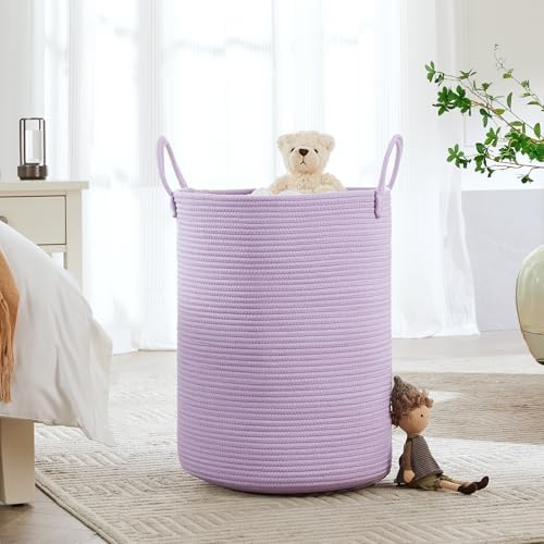 80L Extra Large Purple Hamper Laundry Basket - Image 4
