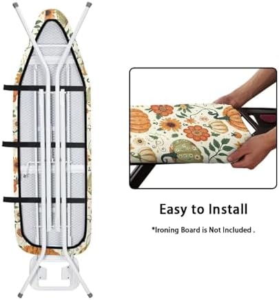 Fall Ironing Board Cover and Pad Pumpkin Sunflower Soft Ironing Pad - Image 4