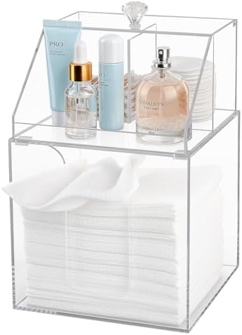 Anyoifax Disposable Facial Towels Storage Double Layer Acrylic Box by Anyoifax