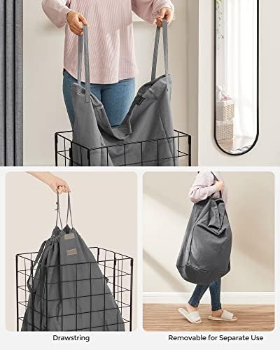 SONGMICS Laundry Hamper, Collapsible, 23.8 Gal. - Image 4