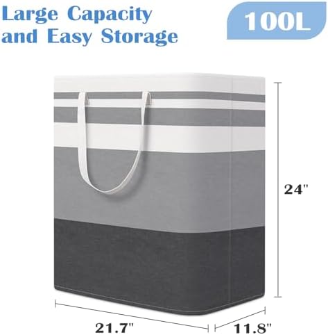 BlissTotes 3-Pack Laundry Basket, Collapsible Laundry Hamper - Image 2