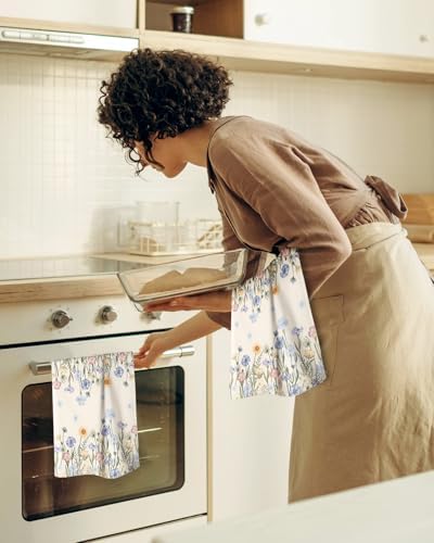 Miss Adola 150GSM Flour Sack Kitchen Towels Set of 2, Colorful Flower - Image 6