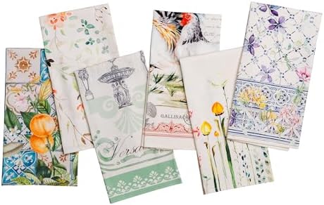Maison d' Hermine Kitchen Towels Set of 6 Reusable 100% Cotton 27.50" x 20" by MaisondHermine