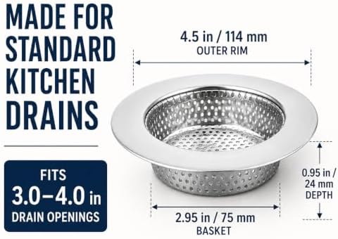 Helect 3-Pack Kitchen Sink Strainer - Image 2