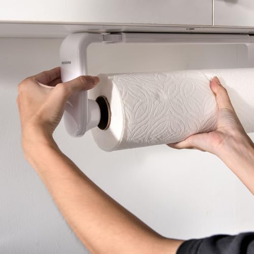 ONE Hand Tear Paper Towel Holder Under Cabinet/Wall - Image 5