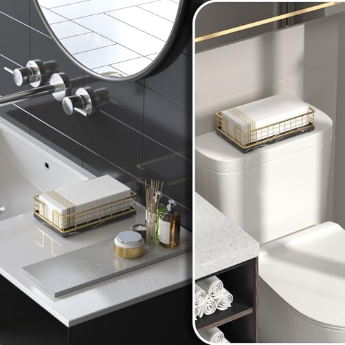 Wican Marble Guest Towel Holder Tray - Image 2