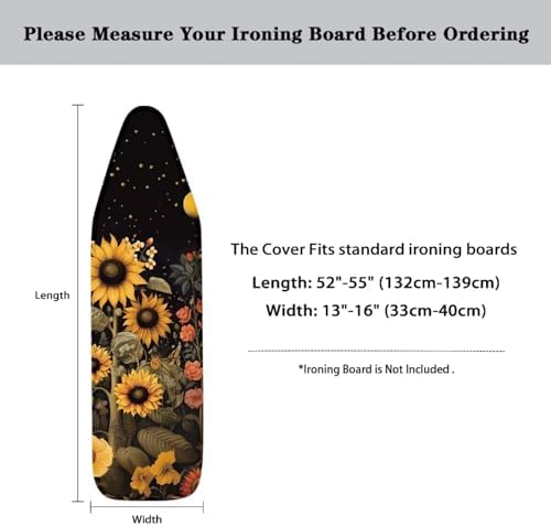 GLENLCWE Sunflower Ironing Board Cover, Heat Reflective Iron Board Cover - Image 5