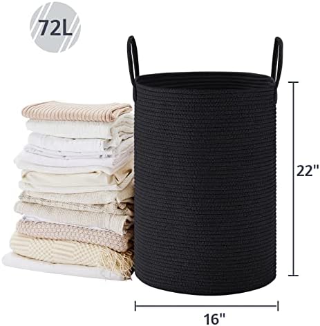 VIPOSCO 72L Tall Woven Laundry Basket Hamper - Image 5