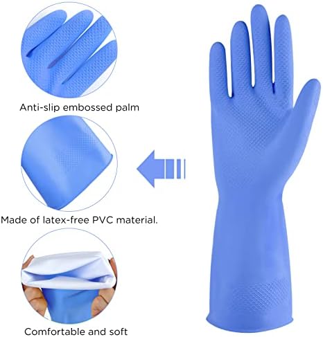 Rubber cleaning gloves 3 or 6 Pairs - Image 3