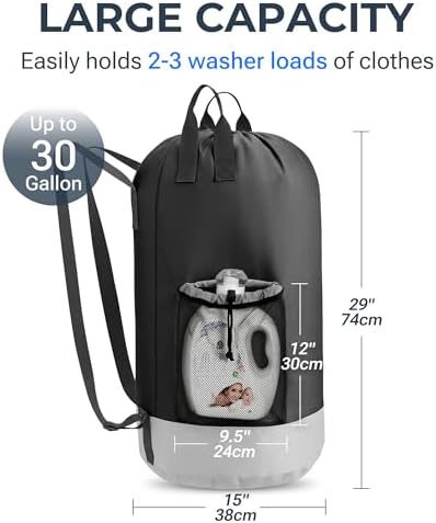 Large Heavy Duty Backpack Laundry Bag - Image 6
