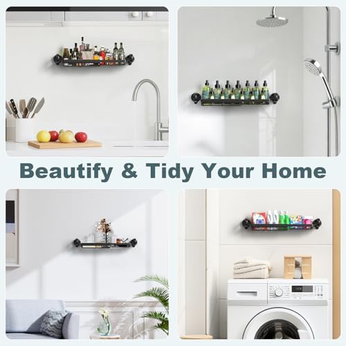 JOTPE Expandable Shower Caddy, No-Drill Suction Shower Shelf - Image 7