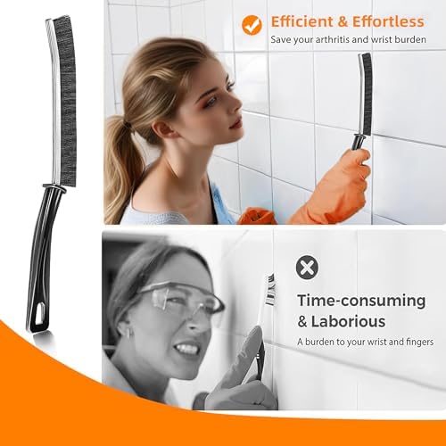 6Pcs Hard-bristled Crevice Cleaning Brush, Bathroom Cleaner Tools - Image 4