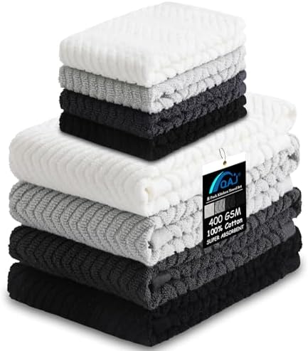 100% Cotton Kitchen Towels and Dishcloths Set by Unknown