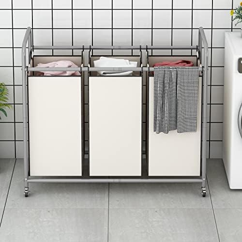 LINZINAR 3 Section Laundry Hamper - Image 2