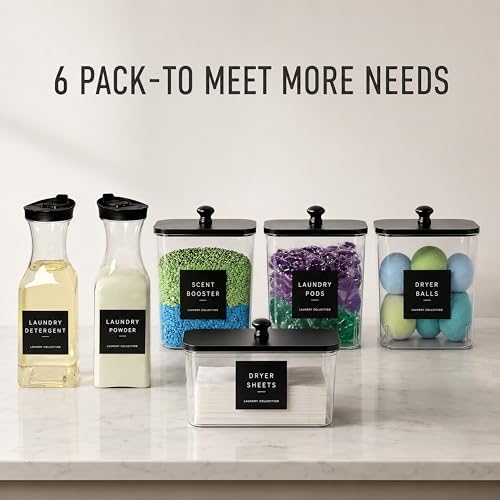 4+2 Pack Laundry Pods Containers & Dryer Sheet Holder & Laundry Detergent - Image 4