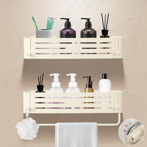 Lekesky Suction Cup Shower Caddy, No Drill Shower Shelves by LEKESKY