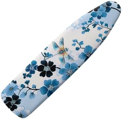 Dragonfly Ironing Board Cover and Pad Standard Size Blue Flower Iron Board by Tongluoye