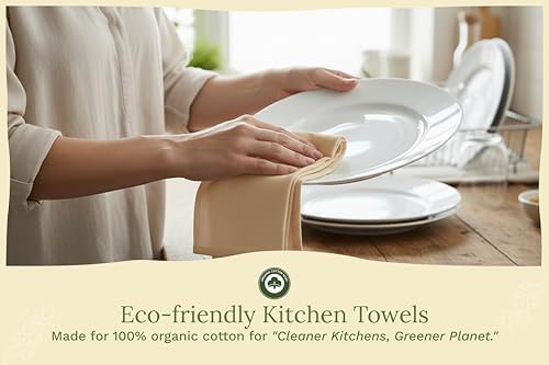 Organic Cotton Beige Flour Sack Towels - Image 2