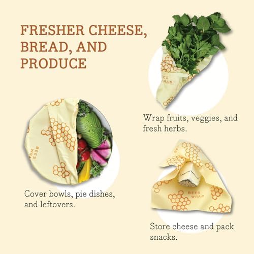 Bee's Wrap Beeswax Food Wraps, 5 Pack Assorted - Image 3