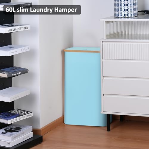 Slim Laundry Basket, 60L Laundry Hamper - Image 4