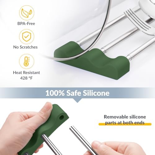 Tomorotec Adjustable Over-The-Sink Kitchen Rack, Army Green - Image 5