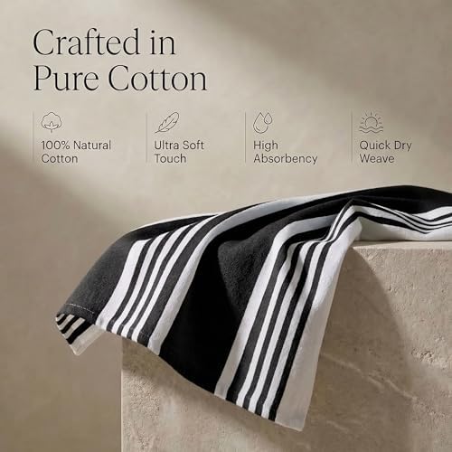 Urban Villa Kitchen Towels Cotton Dish Towels 20”x30” Black - Image 4