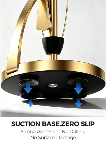 VEHHE Gold Paper Towel Holder Countertop, Spring Activated Arm - Image 4
