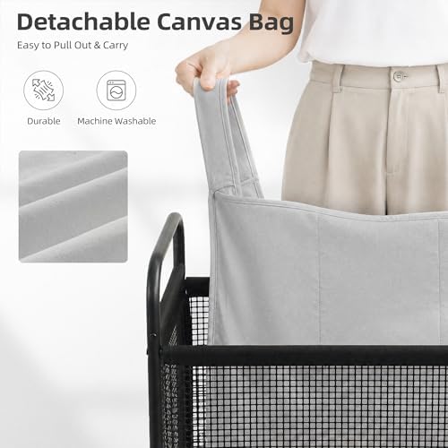 STORAGE MANIAC Rolling Laundry Hamper - Image 4