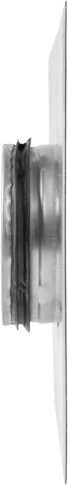 Duct Connector Flange - 4 Inch Ducting - Galvanized Steel with Rubber Gasket - Straight or Flex Pipe Flange for Heating, Cooling, Air Ventilation Systems