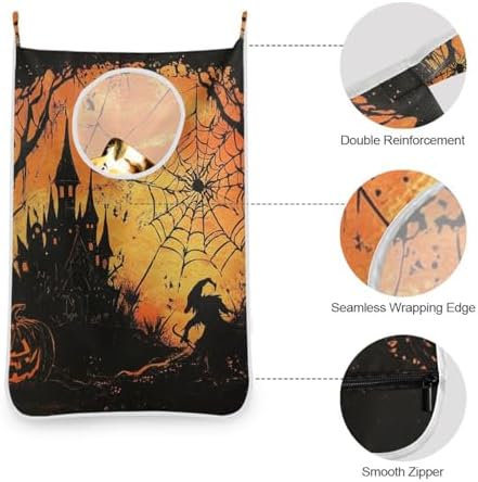 Witch Castle Halloween Door Hanging Laundry Hamper Bag - Image 5