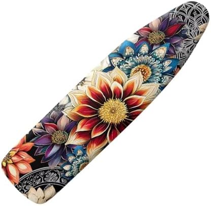 Boho Flower Ironing Board Cover Standard Ironing Board Cover by Darisoco