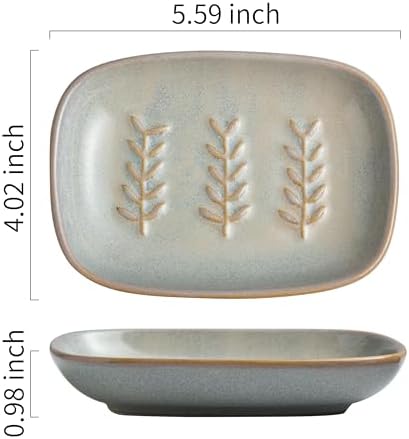 Miamolo Bathroom Soap Dish for Bar Soap, Raised Ridges Keep Soap Dry - Image 2
