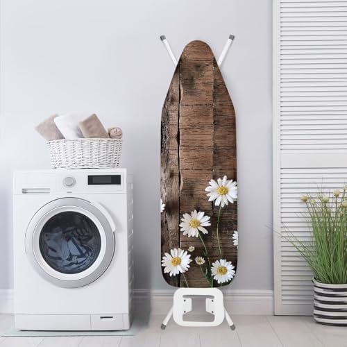 Brown Wood Ironing Board Cover 15x54 Inch Ironing Board Protector Daisy - Image 3