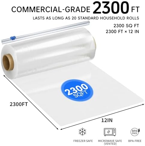 12" x 2300 SqFt Plastic Wrap - Image 5