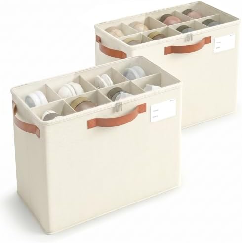 Varhomax Shoe Organizer Box for Closet, Small Foldable Shoe Storage Basket by Varhomax