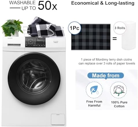 Mordimy 100% Cotton Waffle Weave Kitchen Towels, 20 x 28 Inches, Super Soft and - Image 5