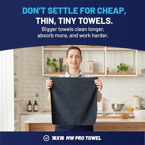 MW PRO Microfiber Cleaning Cloths Black - Image 3