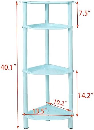 4 Tier Corner Shower Caddy, Plastic Shower Organizer - Image 3