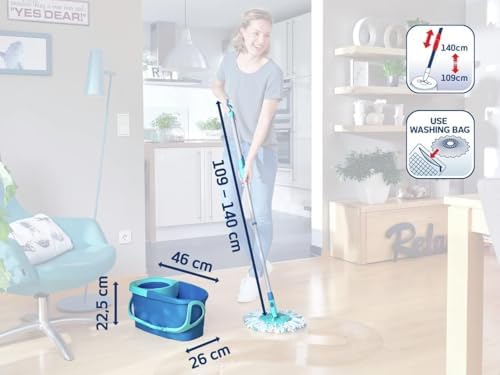 Leifheit Clean Twist Disc Mop Ergo Mop and Bucket, Floor Mop - Image 7