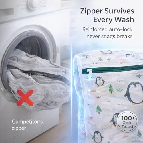 Mesh Laundry Bags for Delicates – 5-Pack | Durable Honeycomb Mesh, Protects - Image 2