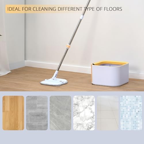 True & Tidy TrueClean Spin Mop 2.0 w/Detachable Bucket & Foldable Mop Head - Image 6