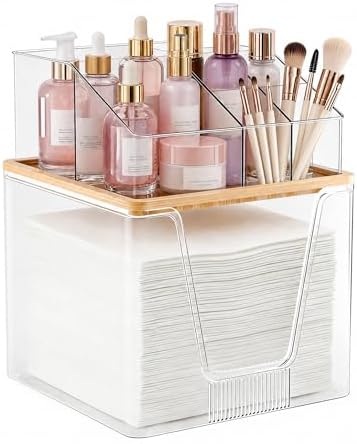 Disposable Facial Towel Holder, 2 Tier Cosmetic Storage Organizer Box by Unknown