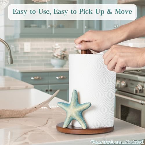 Starfish Paper Towel Holder Coastal Beach Kitchen Decor Decorative Nautical - Image 2