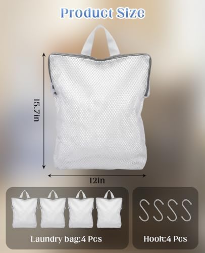 4 Pcs Mesh Hanging Laundry Bag - Image 2