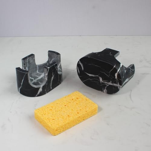 Nawgnail Natural Travertine Marble 2-Slot Sponge Holder - Image 4