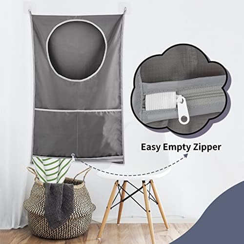 Hanging Laundry Hamper, Over The Door Laundry Bag - Image 2