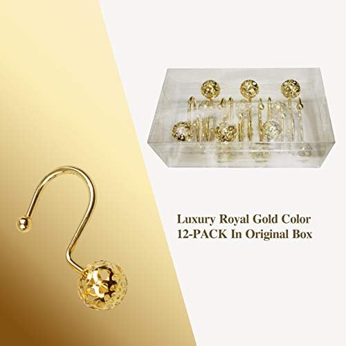 Gracelife 12Pcs Hollow Ball Shower Curtain Hooks Luxury Quality Rustproof - Image 4