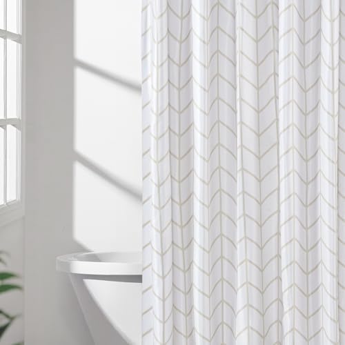 Amazon Basics Bathroom Shower Curtain, Water Resistant Fabric - Image 2