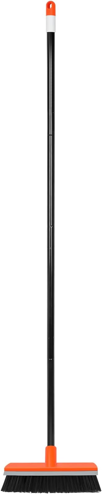 Deck Brush with Long Handle, Stiff Bristle Floor Scrub Broom, Snow on Carpet - Image 7