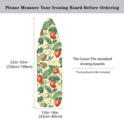 Leaves Strawberry Ironing Board Cover Standard Ironing Board Cover - Image 5